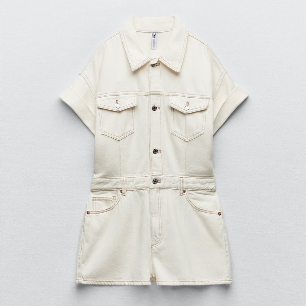 ZARA Denim Jumpsuit